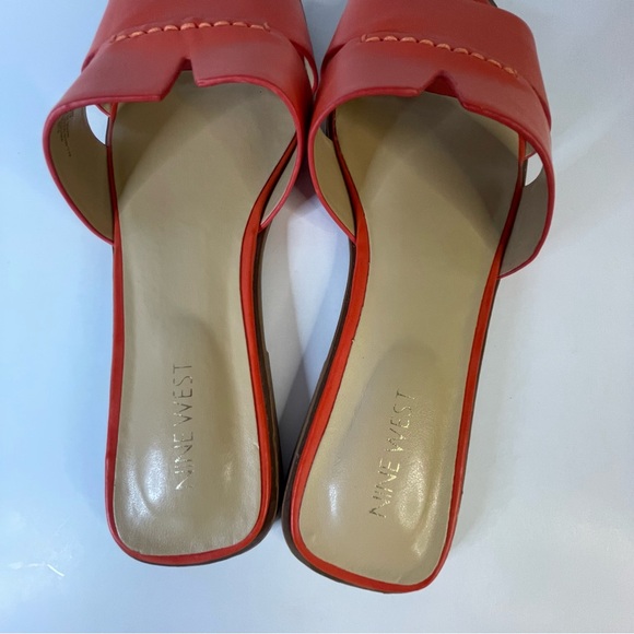 NINE WEST WOMEN’S GRANDA SLIP ON SLIDE SANDALS ORANGE SIZE 8.5 - Picture 8 of 9